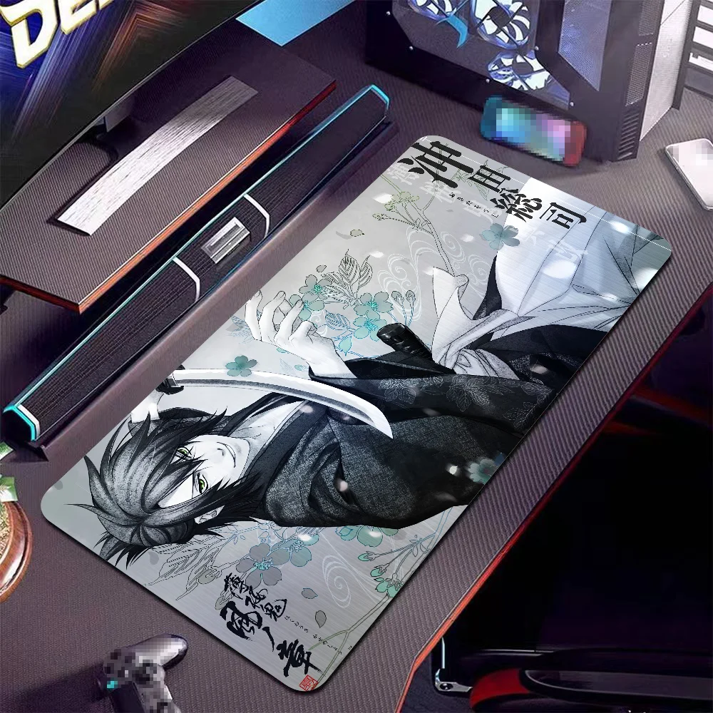 Аниме Hakuouki Shinsengumi Kitan коврик для мыши большой противоскользящий коврик для мыши с прошитыми краями коврик прочный стол ноутбук офисный ПК игры ​   Подушка