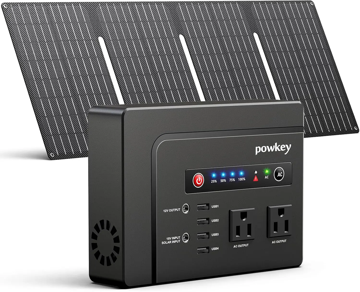 

Solar Powered Generator, 200W Portable Power Station with Solar Panels 40W, 146Wh Power Bank with 2 AC Outlet 110V Pure Sine Wav