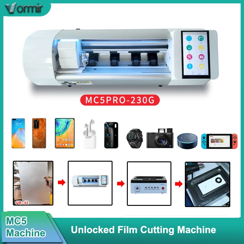 

VORMIR Intelligent Flexible Hydrogel Film Cutting Machine UNLOCKED Unlimited Times Universal Screen Protector Plotter Cutter