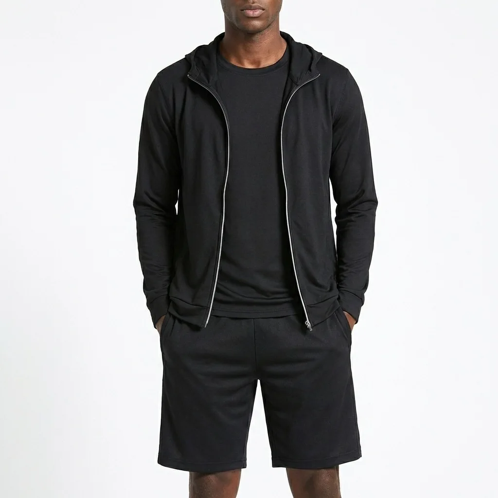 

Fitness Full Set Suit Tracksuit for Marathon Training Cycling Jogging, Men Running Suit Set, Gym Sportswear 3 Pcs Training Set