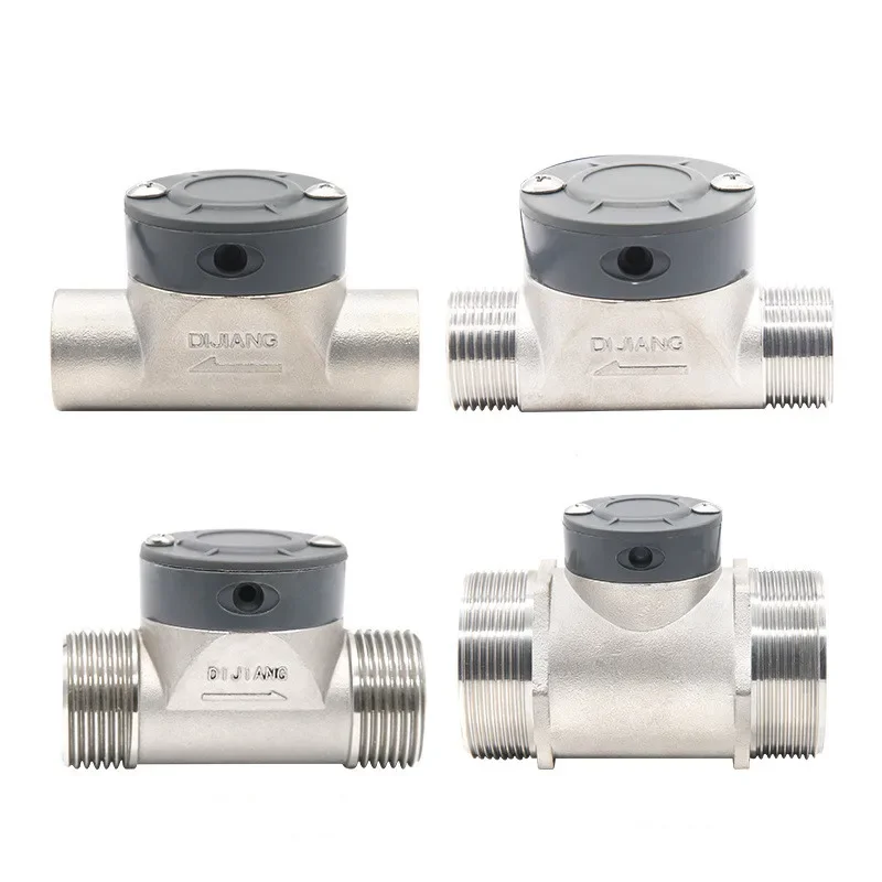 ZJSUS-DN15/20/25/32/40/50 Water Flow Counter Flowmeter Stainless Steel Flow Sensor Paddle Wheel Turbine for Industrial Water