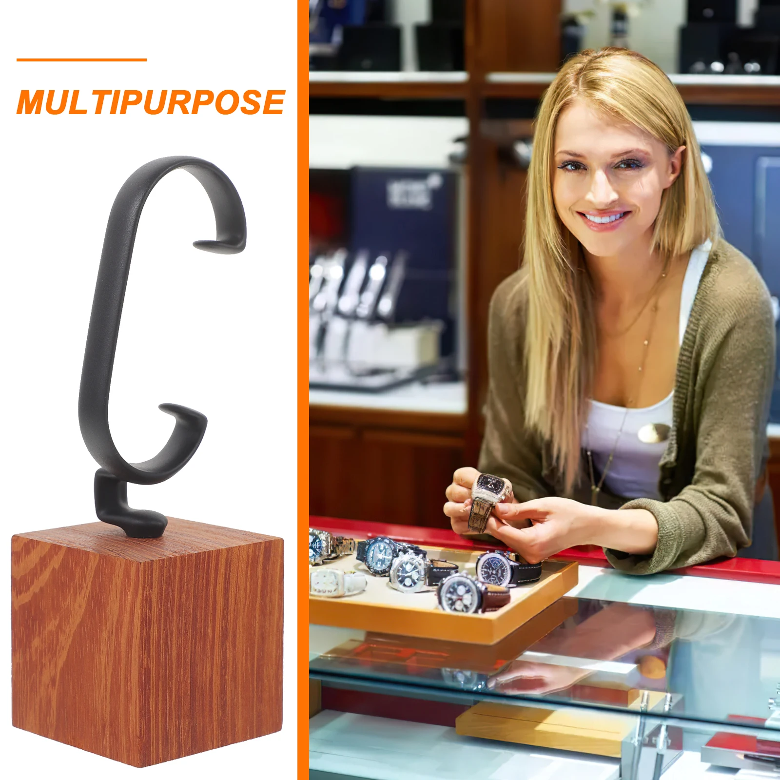 

Solid Wood C ring Watch St Holder for Wrist Display Storage Durable Simple Design Efficient ganization Jewelry Rack