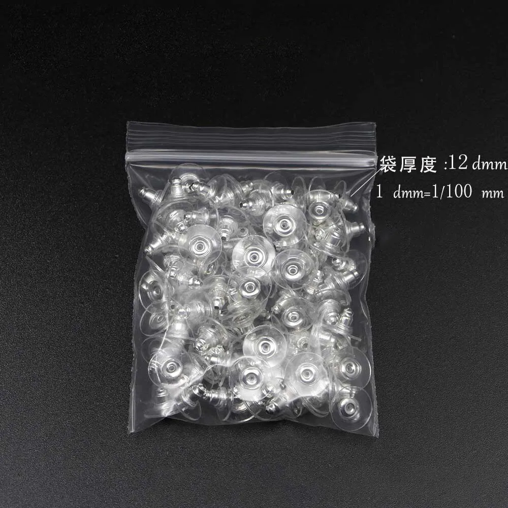 100 PCS DIY Jewelry Accessories Ear Plugs Round Disc Shaped Earring Stoppers - view 2