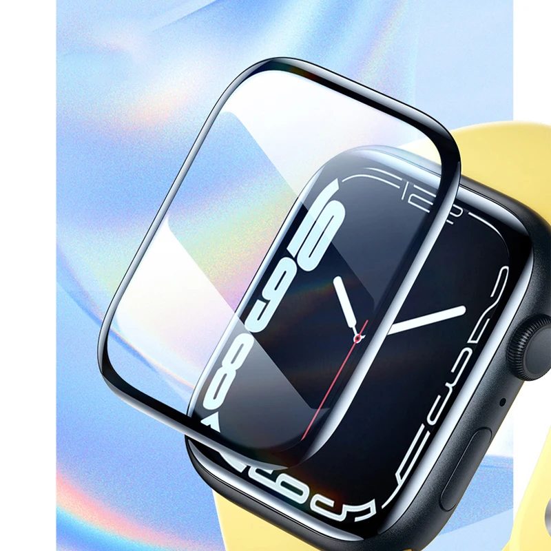 

Tempered Glass Film for Apple Watch 4/5/6/7/SE/8/Ultra 38MM 40MM 41MM 42MM 44MM 45MM 49mm Screen Full-coverage Protective Film