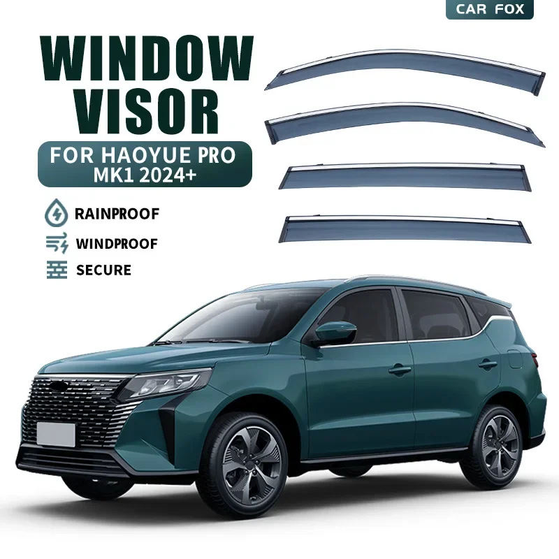 

For Geely Haoyue Pro 2024+ Car Window Visor Awning Shelters Windshield Side Window Rain Sun Shade Auto Accessories