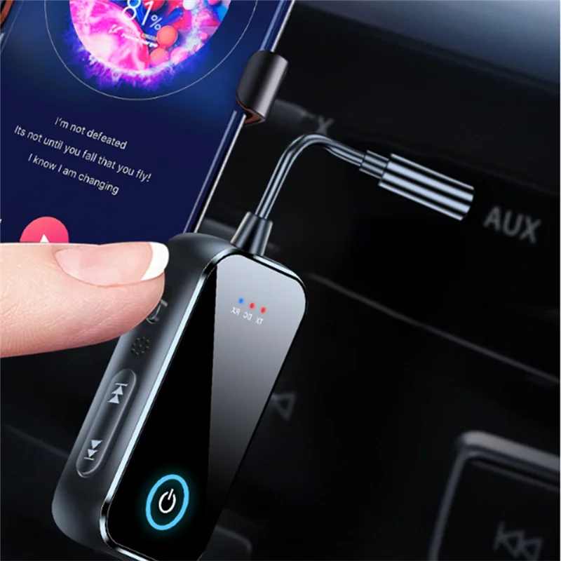 

-A01R Bluetooth 5.4 аудиоприемник и передатчик Bluetooth-передатчик для автомобиля 2 в 1 беспроводной Aux аудио адаптер