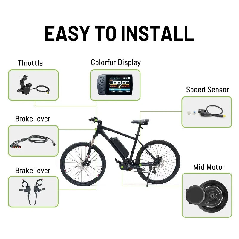 GreenPedel Best New Products Of 2025 TONGSHENG TSDZ8 Mid Drive Motor 48V 750W Electric Cycle Motor - Image 5