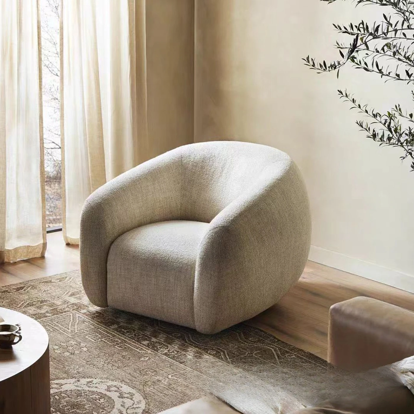 French medieval style separate concubine chair simple small apartment concubine couch light luxury single concubine sofa concubi