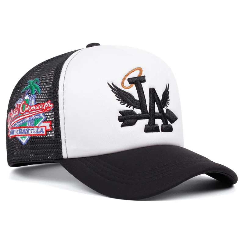 2025 Personalized New Baseball Hat LA Wings Side Coconut Tree Street HipHop Skateboarding Hat Daily Sunshade Hat Mesh Hat Unisex