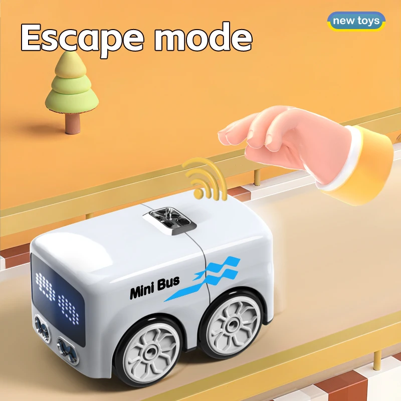 Magie RC Mini Bus Intelligente Fernbedienung Geste Sensing Induktion Folgen Cartoon Auto Smart Animation Fahrzeug Spielzeug