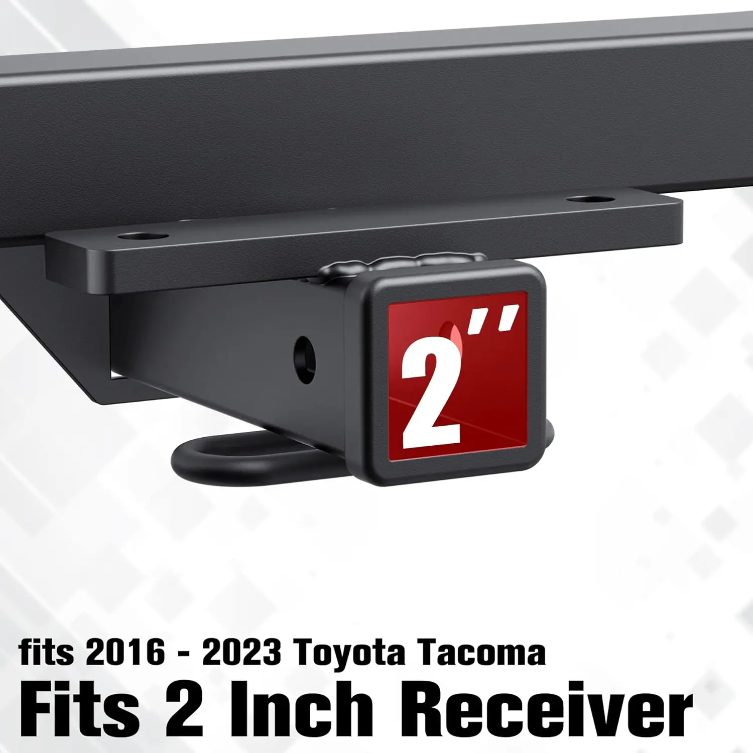 2016-2023 Toyota Tacoma Towing, Steel Material, Black Color, Powder Coated Finish