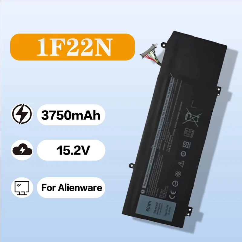 

Gaming Laptop Battery 1F22N / XRGXX for Alienware M15 R1 / M17 R1 (P79F) 15.2V 3750mAh Replacement Notebook Battery