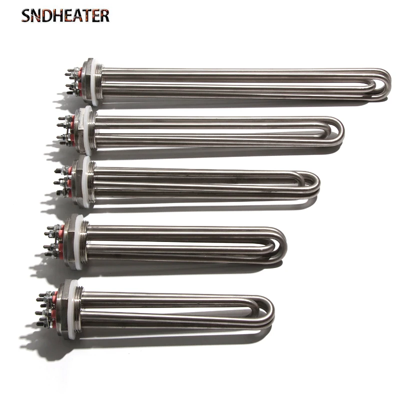 SNDHEATER Hot Water Resistance Flexible Heater Spare Parts DN40 DN32 DN50 304SS Ground Screwed Fast Heating Rod 3KW/6KW/9KW/12KW