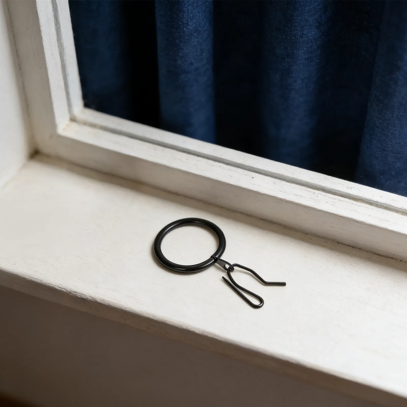 24Sets Decorative Metal Curtain Rings with Eyelets and Pin Hooks 32Mm Internal Diameter Easy Install Drapery Rings for Window