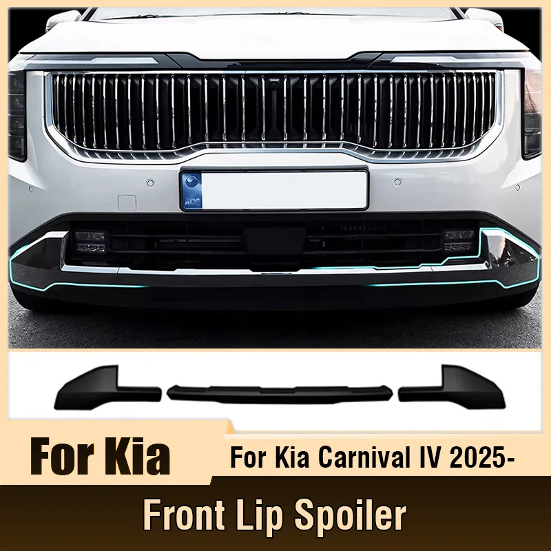 For Kia Carnival Sedona KA4 IV 2025 2026 Front Lip Spoiler lower bumper Protect Trim strip Scratch collision prevention exterior
