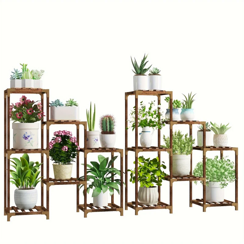 1pcs 7-tier Corner Flower Stands, Suitable For Indoor And Outdoor Use, Perfect For Living Rooms, Courtyards, And Gardens