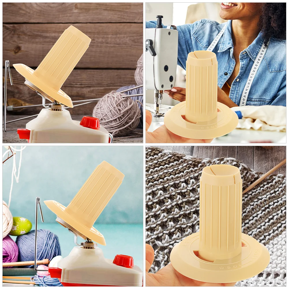 Winding Machine Bobbins Hand Knitting Mill Tube Spool Rotating Plastic Wool Winder Machines Parts DIY Supply Knitter Baby