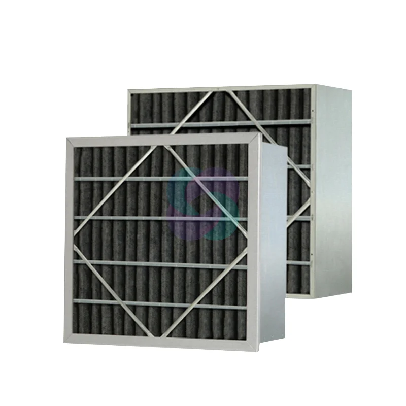 24x24 Cassette Carbon Media Core 95% Efficiency HEPA Air Filter Construction Purifies Harmful Discharge Box Filter Design