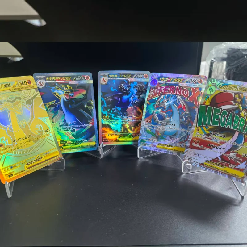 لتقوم بها بنفسك Pkm Mega Charizard Inferno X اليابانية Megabrave Megasymphonia Lucario Gardevoir Gx مجموعة ألعاب أنيمي #1