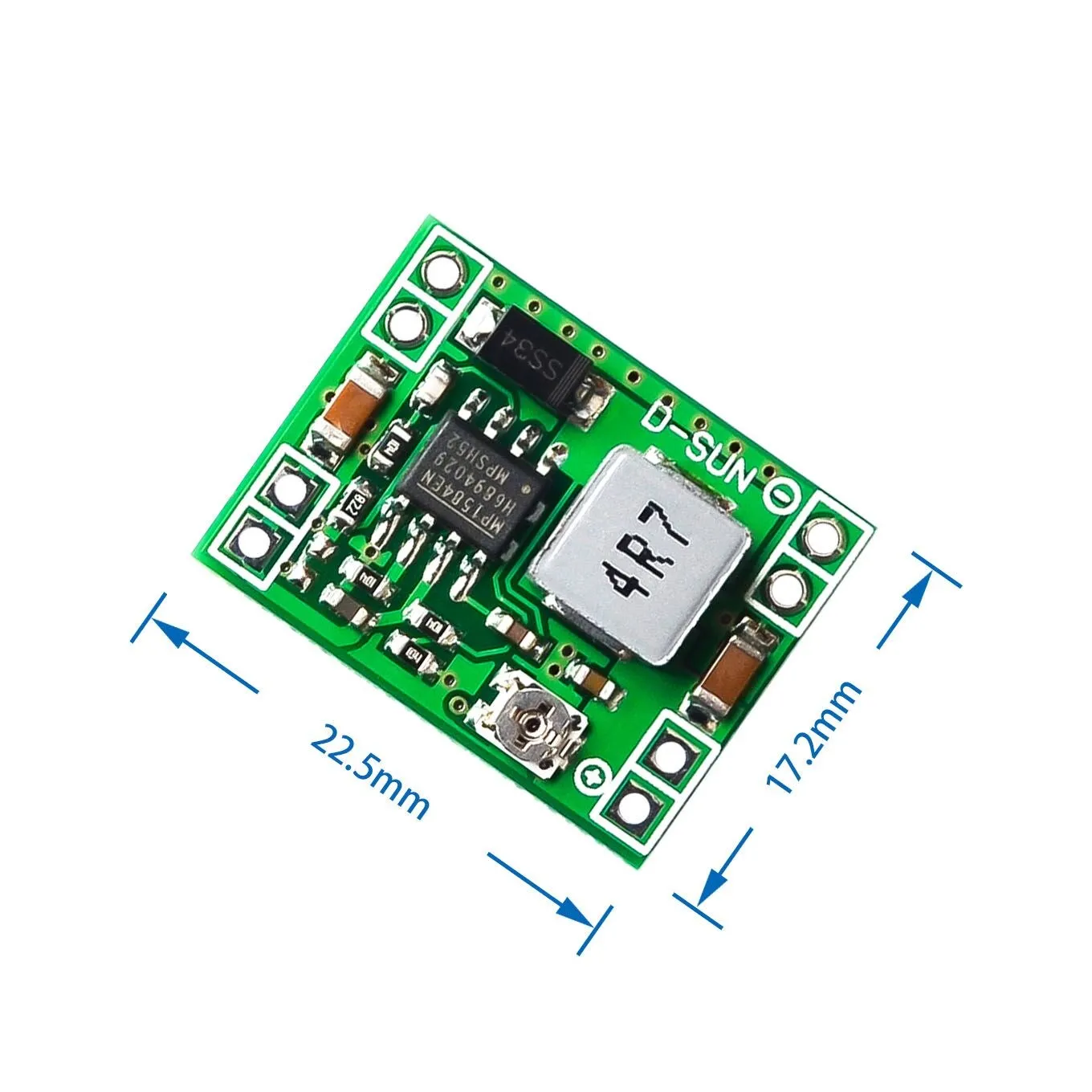 

1-100pcs Ultra-Small Size DC-DC Step Down Power Supply Module MP1584EN 3A Adjustable Buck Converter for Arduino Replace LM2596