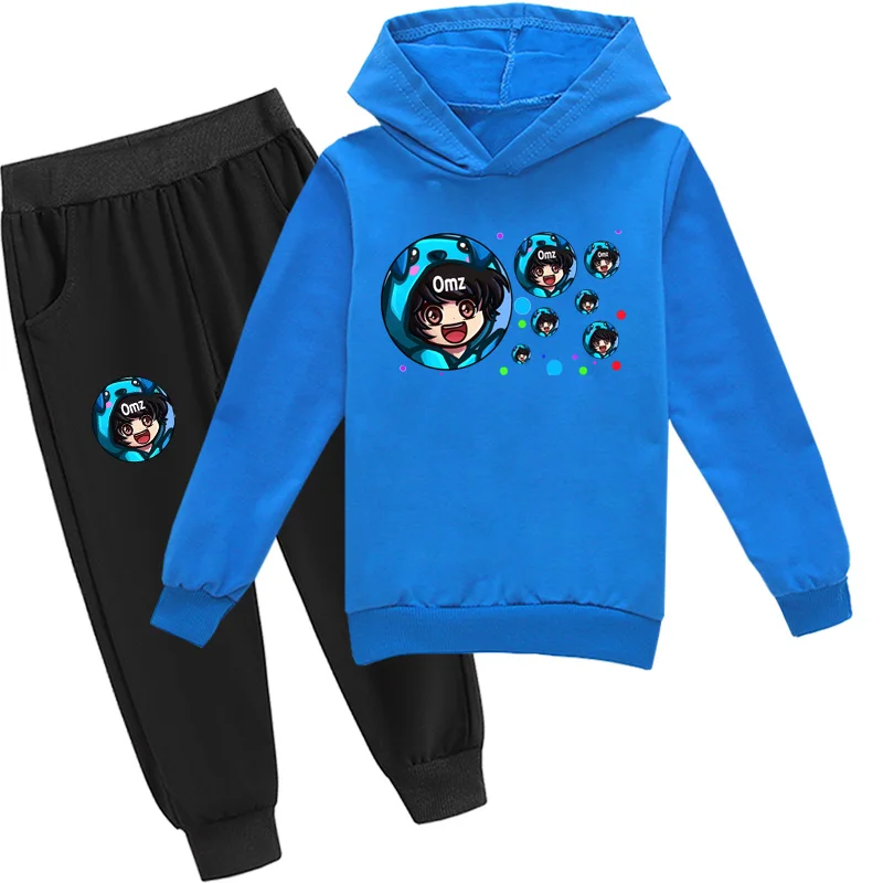Omz Funny Meme Kids Clothes Boys Hoodies + Pants 2 Piece Set Oddler Girls Sportswear Kids Costume