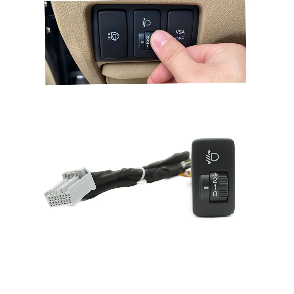 Headlight Adjustment Dashboard Brightness Switch Button LED Adjustment Switch for Honda Accord 2008 2009 2010 Accessories