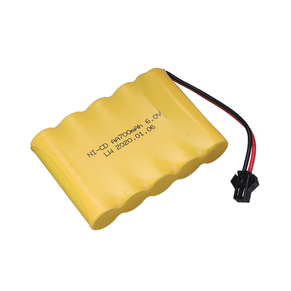 6v 700mah AA NI-CD Battery with charger cable For Rc toys Car Truck Boat tank Robot Gun battery spare parts 6 V NiCD Battery SM