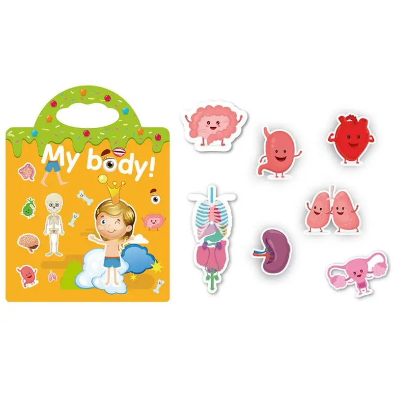 Reusable Sticker Book For Kids Portable Static & Adhesive Stickers Book Learning Toys For Kids Animal Farm Ocean And More