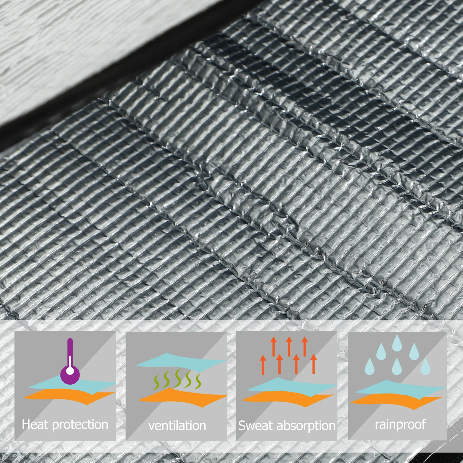 

Outdoor Air Conditioner Cover Silver 74x54x26cm Sun Shade Protective Cover Blocks Sunlight Adjustable Strap Material