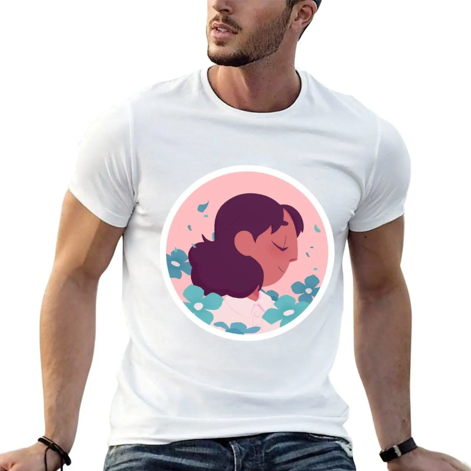 Pastel Connie portrait T-Shirt cotton t shirts man 100% black cotton t-shirt plain for man package t shirt man designer T-shirt