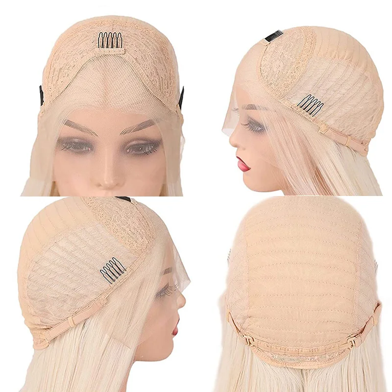 Webster-peluca sintética con malla frontal para mujer, pelo rosa de fibra de alta temperatura, pelo largo ondulado, resistente al calor, Cosplay