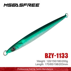 MSEASFREE 120G 150G 180G 200G Metal Jigs Trolling Artificial Baits Fishing Lure Bait For Sea Boat Fishing Tackle Tuna