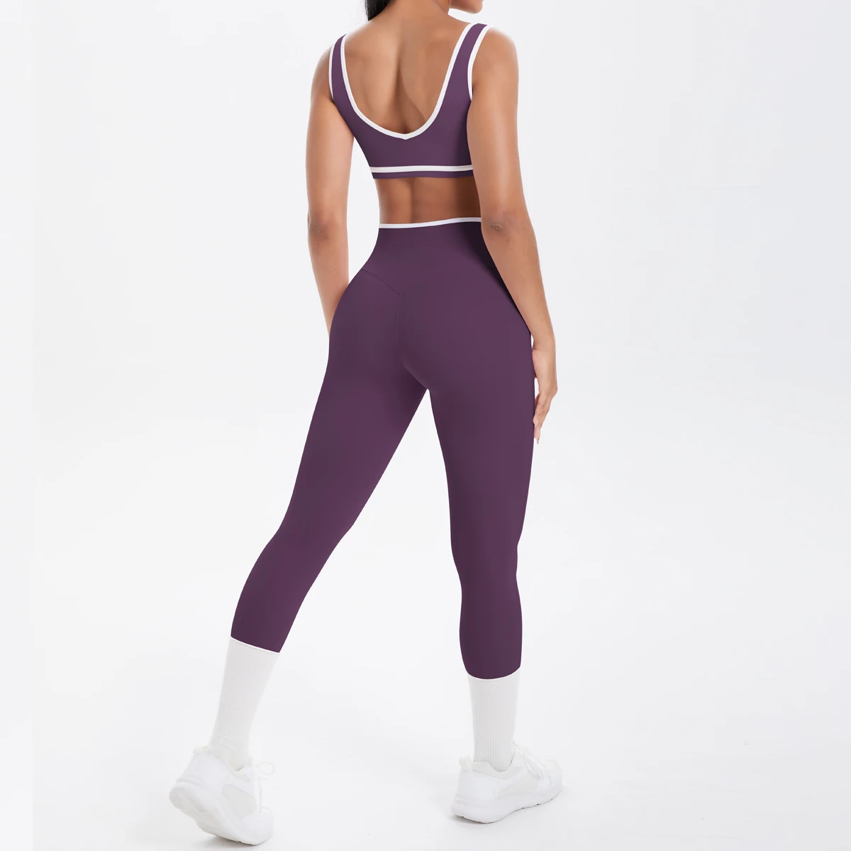 Damen-Sport-BH, Yoga-Hosen-Set, schnell trocknende Leggings, Fitness, Sport, Sommer, Yoga-Top, Push-Up, hoch taillierte Yoga-Sport-Leggings – Detail 17