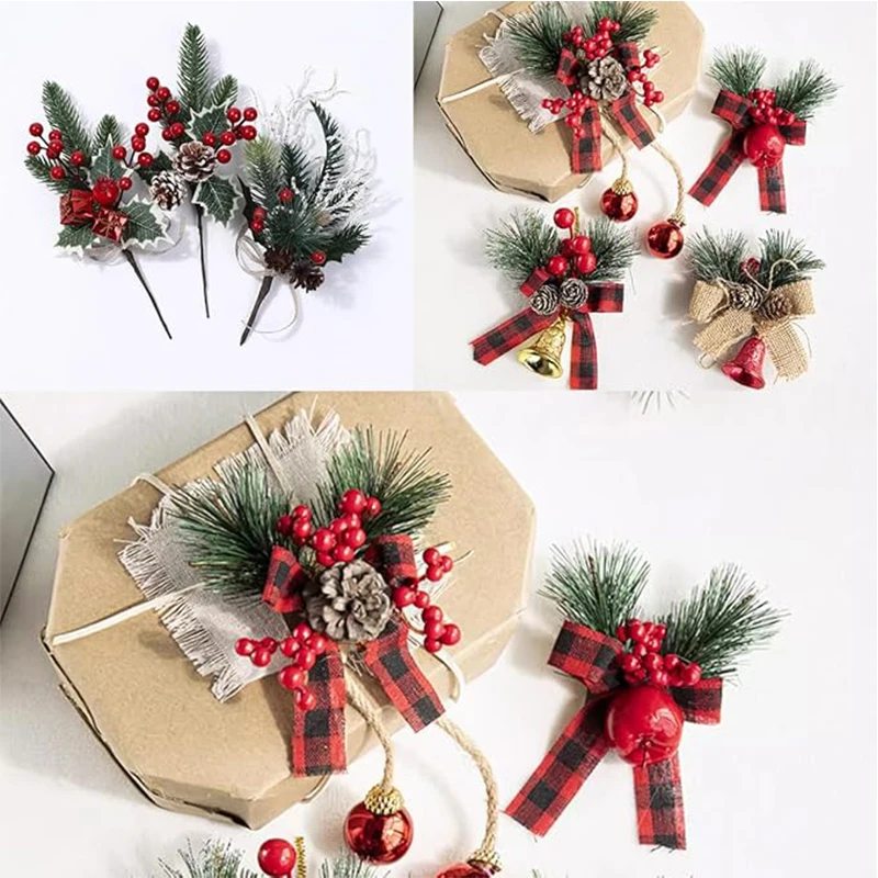 30/50 Stück künstliche Tannennadel, 11 cm Zweig, grüne Pflanze, Tannennadel für Garten, Party, Heimdekoration, DIY, Weihnachten, Hochzeit, Dekoration – Detail 9