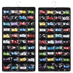 Organizador de suspensão dupla face para carros de brinquedo, Display Bags, Matchbox, Storage Case Compatível com 80 Hot Wheels, Kids 'Presentes