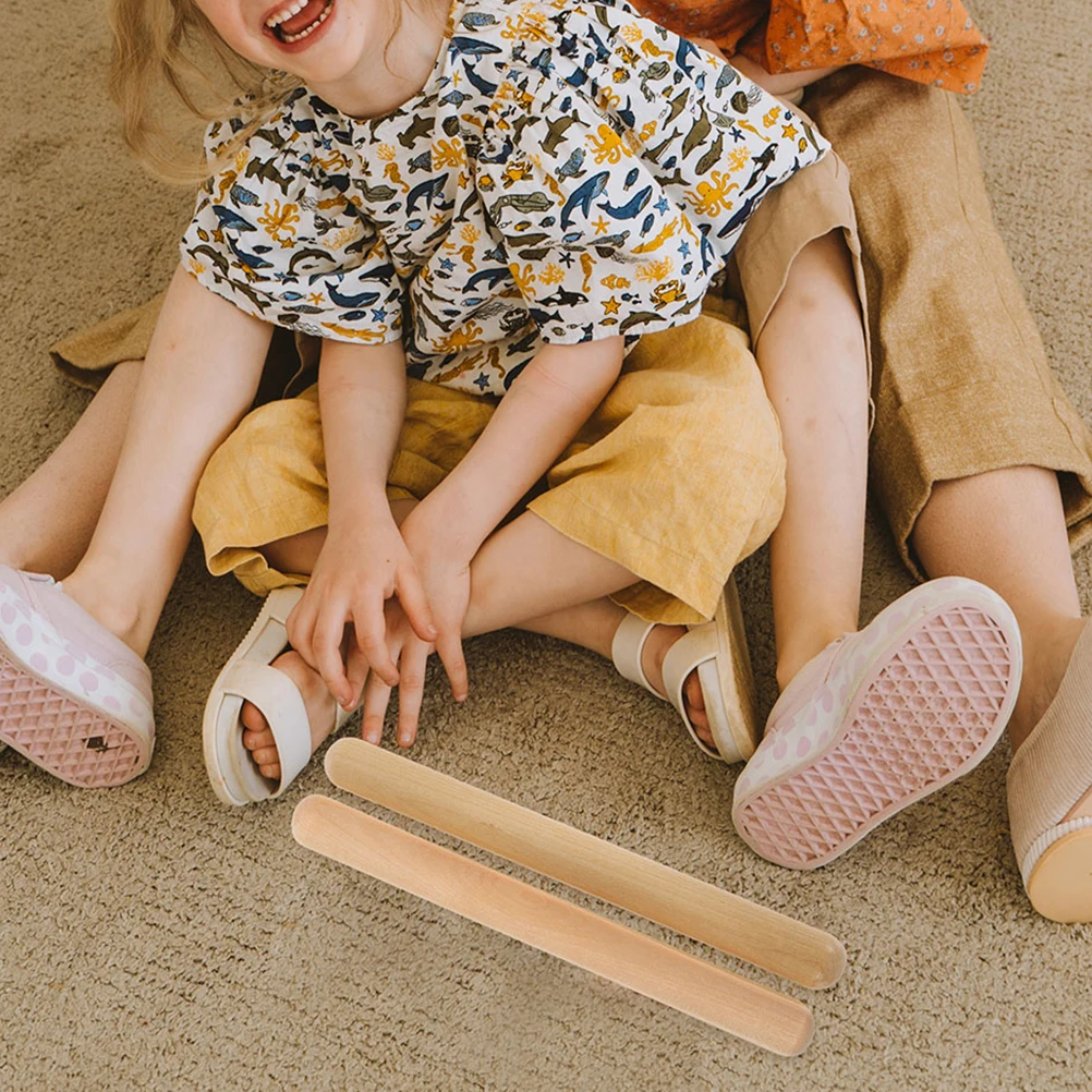 

4Pcs Portable Wooden Percussion Sticks Fine Workmanship Gift Birthday Party Musical Tools Percussion Sticks