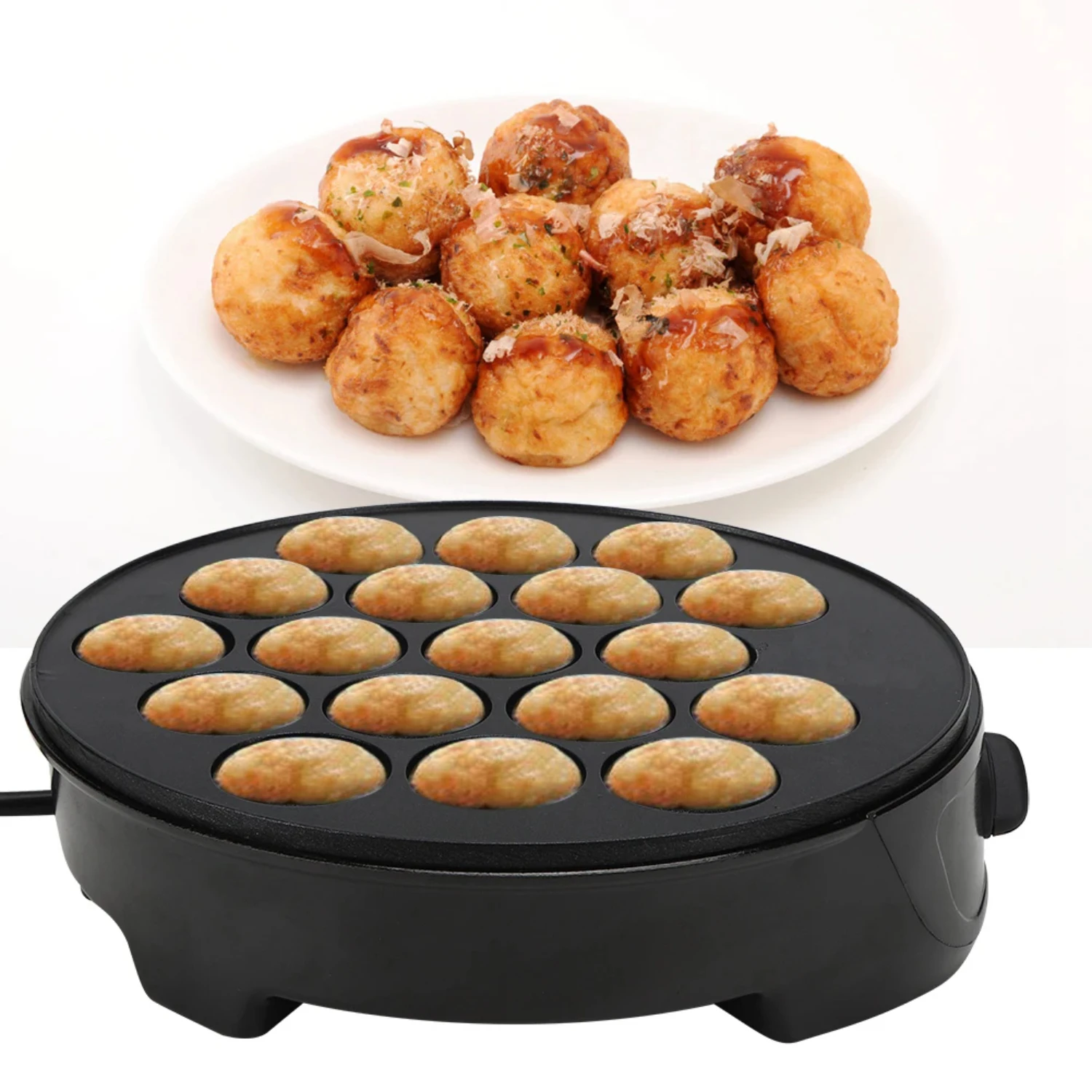 Mini Household Takoyaki Machine Octopus Ball Baking Pan Cookware Breakfast Maker 220-240V