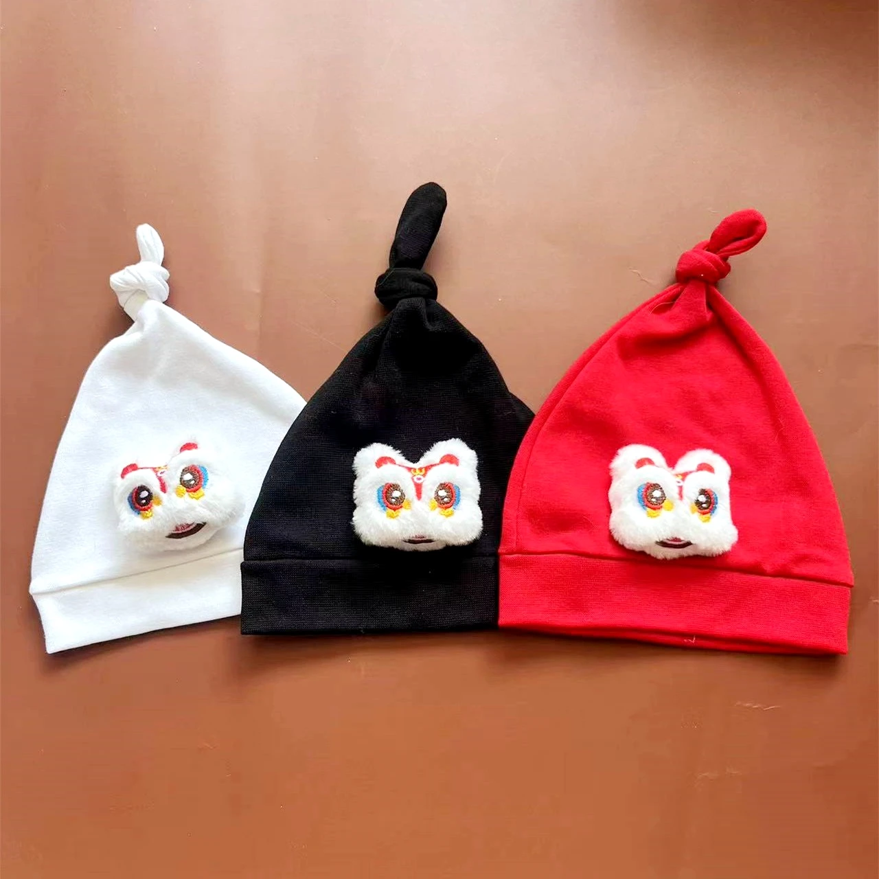 Cotton Infant Hats Newborn Baby Girl Boy Hats 0-6Months Cartoon Lion Soft Baby Accessories