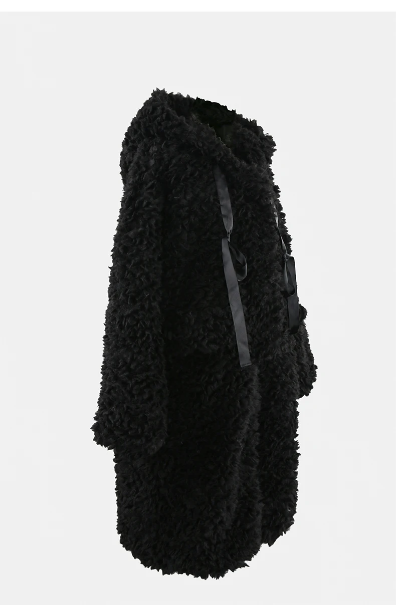 Lautaro Winter Long Oversized Casual Thick Warm Blue Thick Warm Fuzzy Fluffy Faux Fur Coat Women with Hood Zipper Fashion 2023