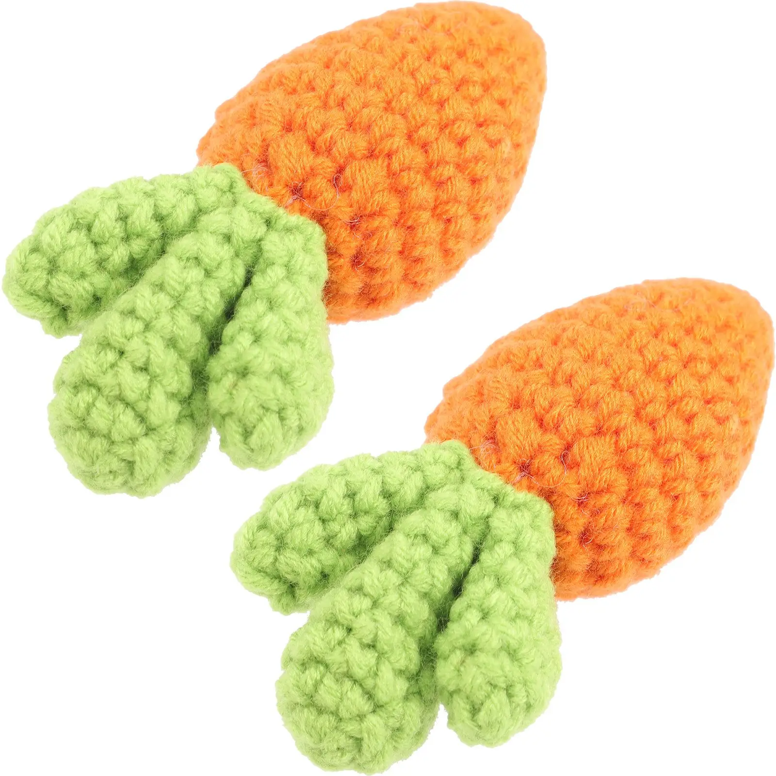 

2 Pcs Carrot Shape Fruit Clip Keychain Handmade Charm Gifts Hairpin Accessories Diy Brooch Decorations Custom Jewelry