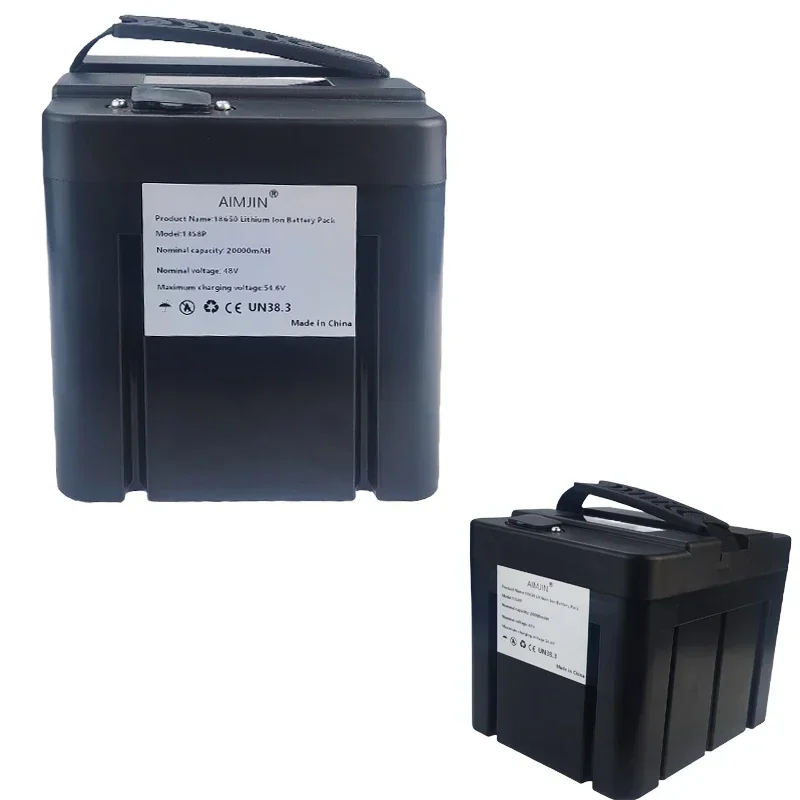 Black 16S7P 60V 20Ah Lithium Battery Pack for Battery Use Waterproof and Flame-retardant Materials