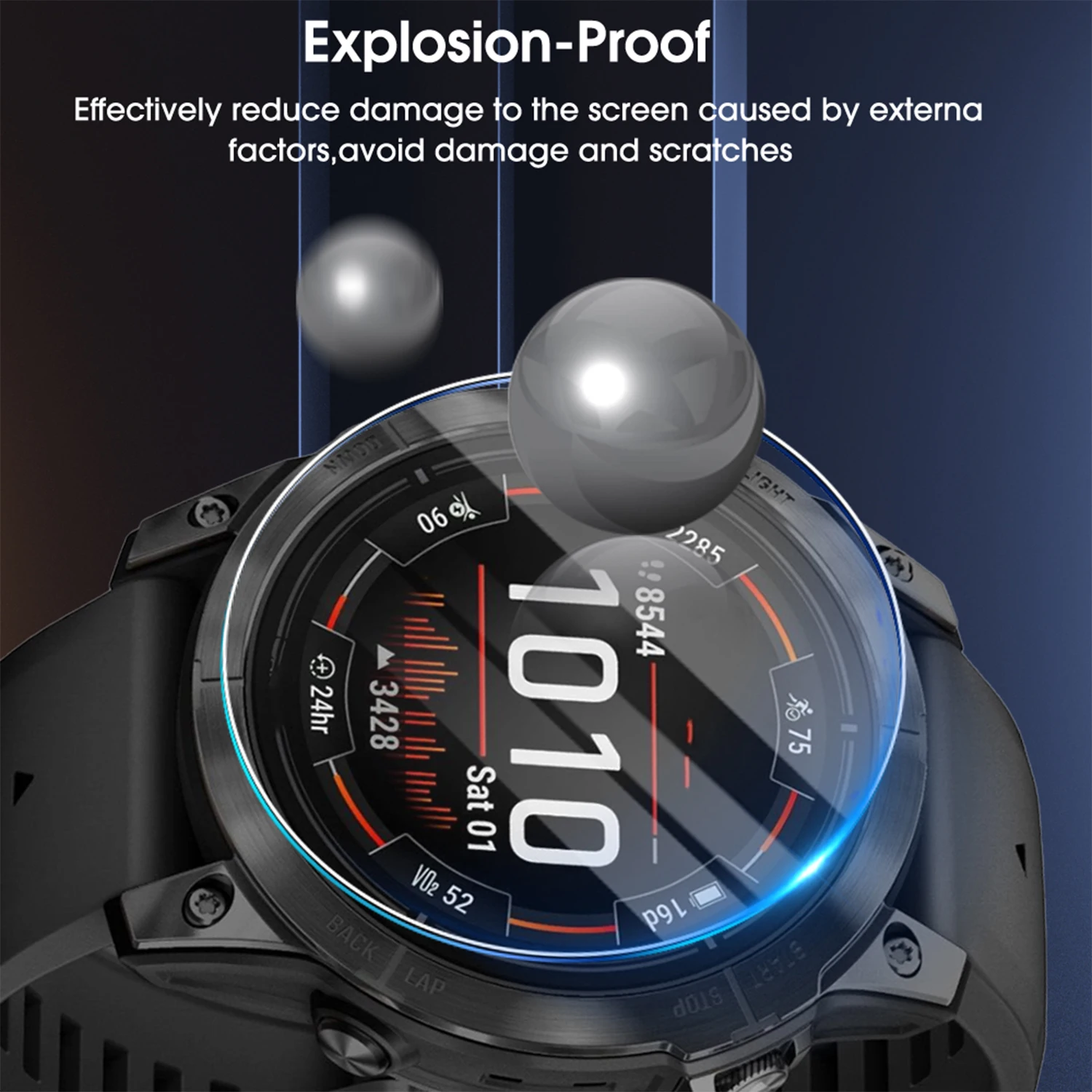 1-5 قطعة سهلة التركيب الزجاج المقسى ل Garmin Fenix 8 43 مللي متر 47 مللي متر 51 مللي متر حامي الشاشة مع تحديد المواقع فيلم عدة ل Fenix8