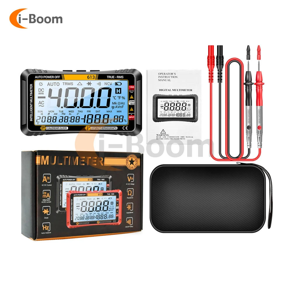 

AC/DC Smart Multimeter Voltage Current Resistance Ohmmeter Capacitance Meter Thermometer High Precision Electrical Instrument