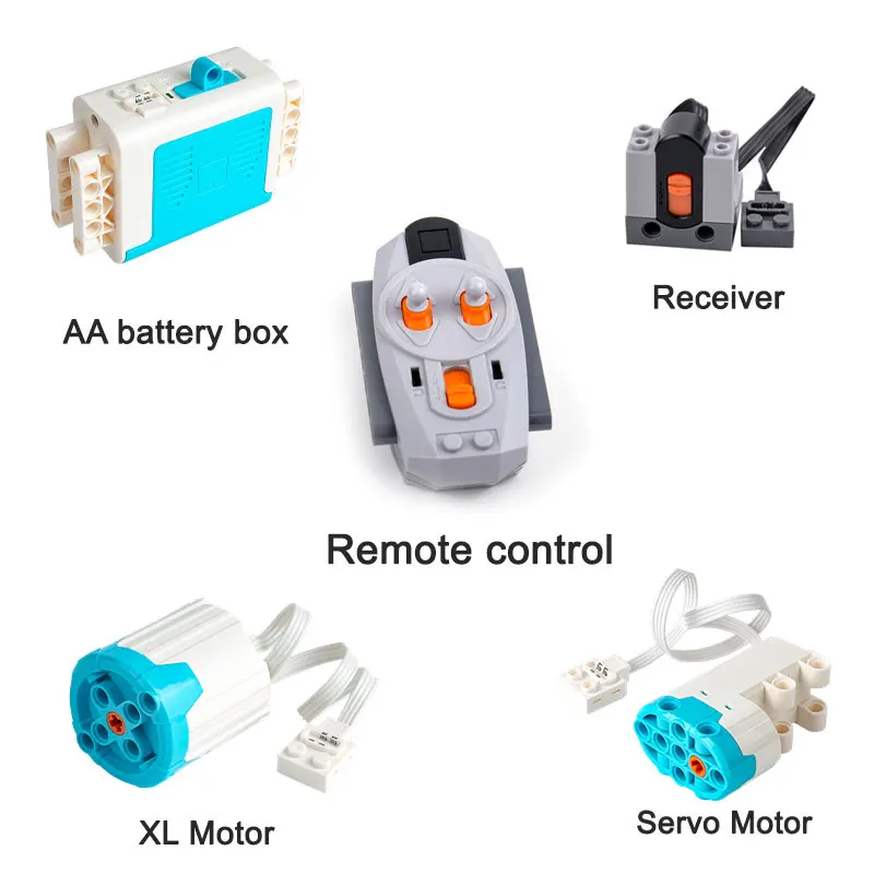 Piezas Técnicas MOC, Funciones de Potencia, Motores Servo M/XL/L, Bloques de Construcción, Motor Eléctrico de Alta Velocidad, Receptor IR, Juguetes DIY