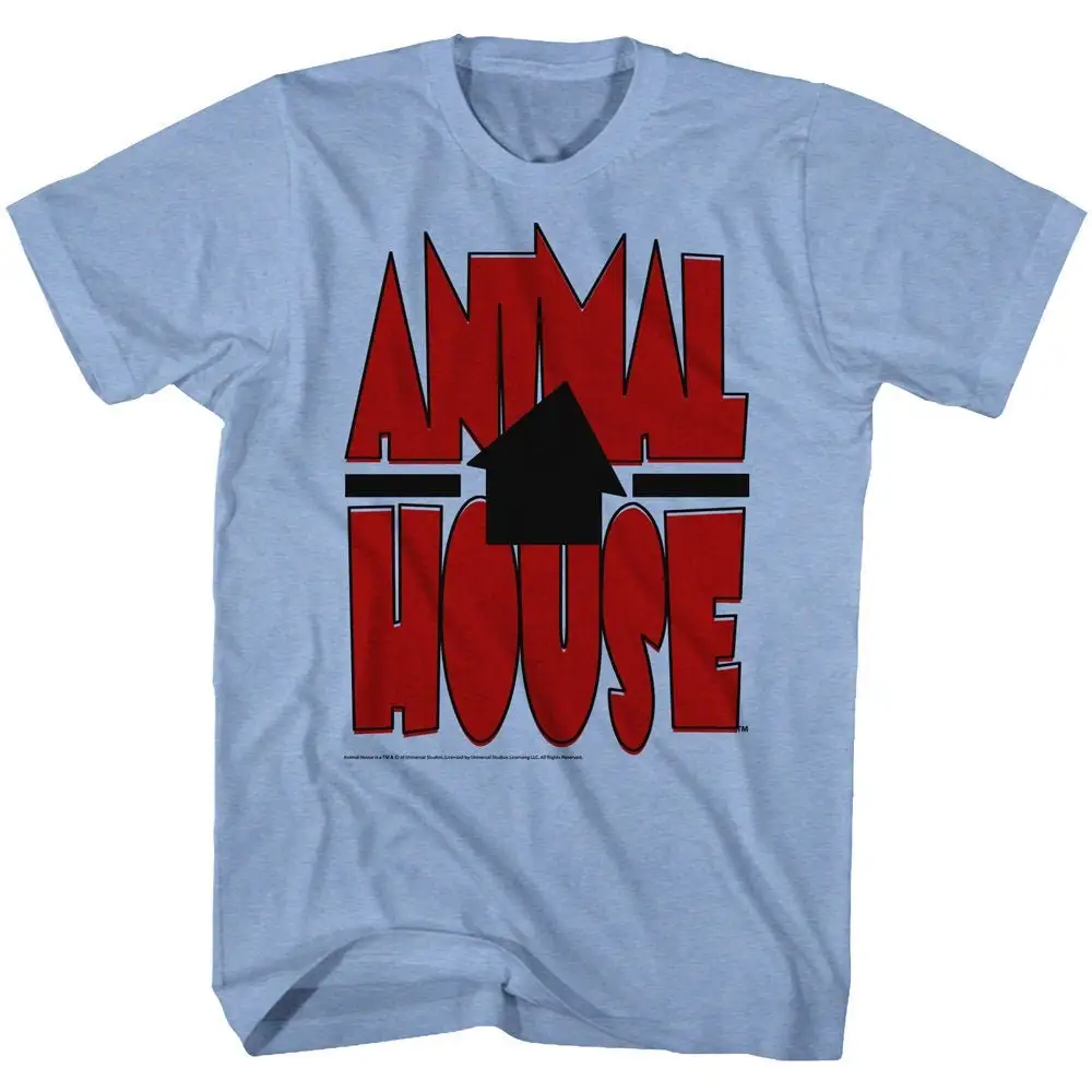 Animal House Tilted Logo Light Blue T Shirt