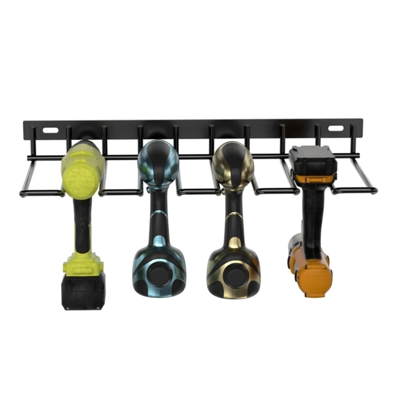 Power Tool Wall Mount Drill Charging Station for Handheld & Power Tool, Space Saving Drill Metal Tool Shelf
