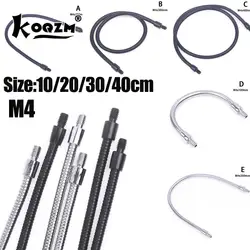 LED Gooseneck M4 Black Silver Microphone Positioning Hose Two External Teeth M4 Flexible Snake Tube