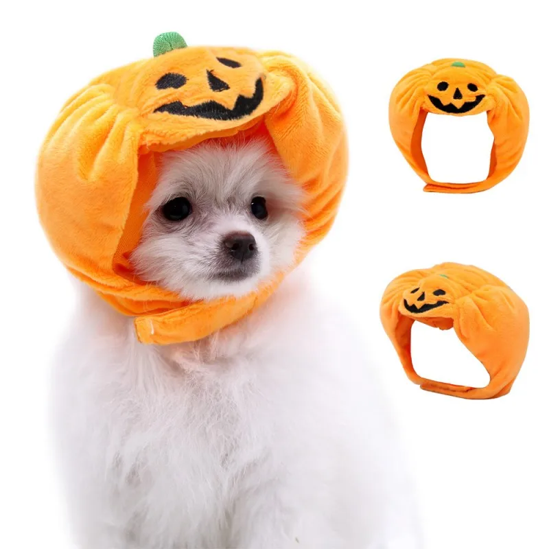 Halloween Dog Costume Pet Hat Funny Party Accessories Cat Puppy Cap Chihuahua Yorkshire Bichon Frise Cosplay Pumpkin