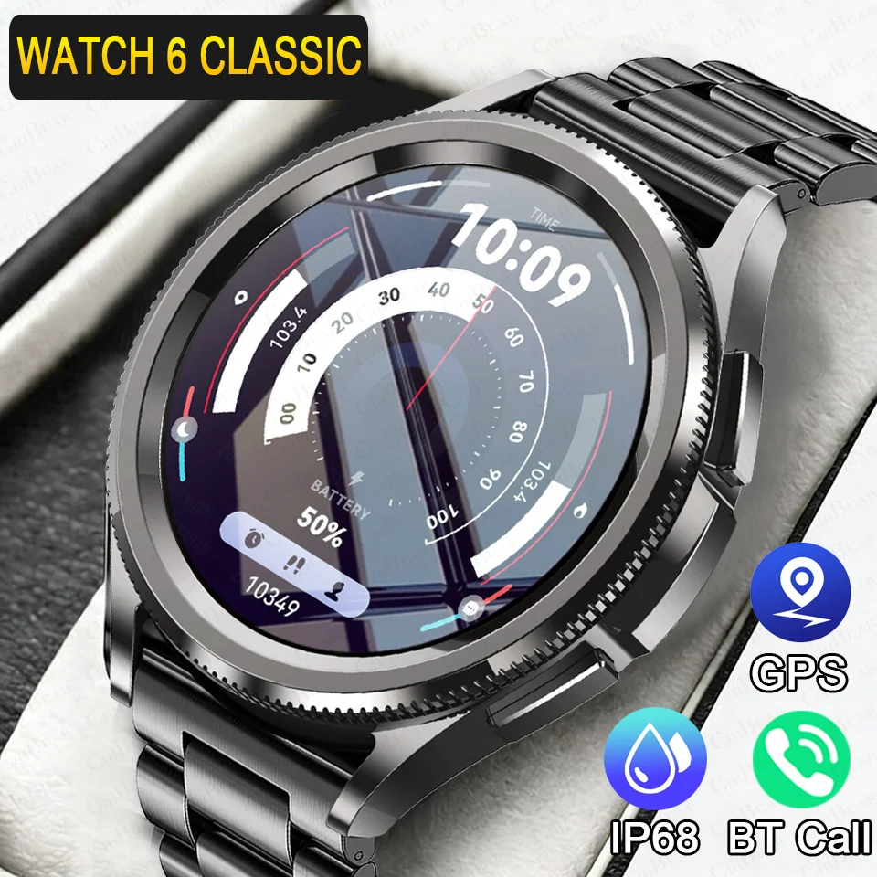 

Новые спортивные смарт-часы 2026 года с GPS, Bluetooth-вызовами, измерением пульса, водонепроницаемостью IP68 для Android и iOS. Обновленная версия Watch 6.