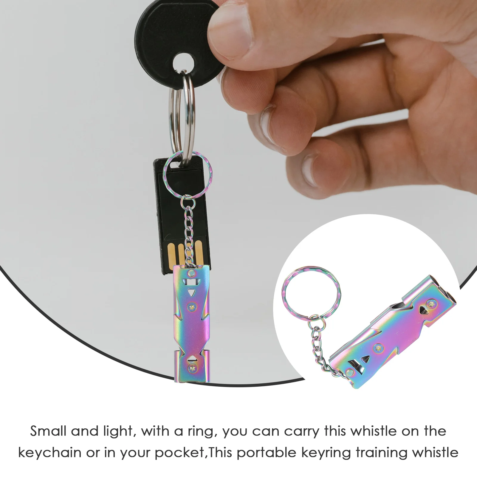 

Stainless Steel Bird Key Ring Portable Dog Tool Loud Durable Outdoor Pet Accessories Parrot Pigeon Training Whistle Bird Cage